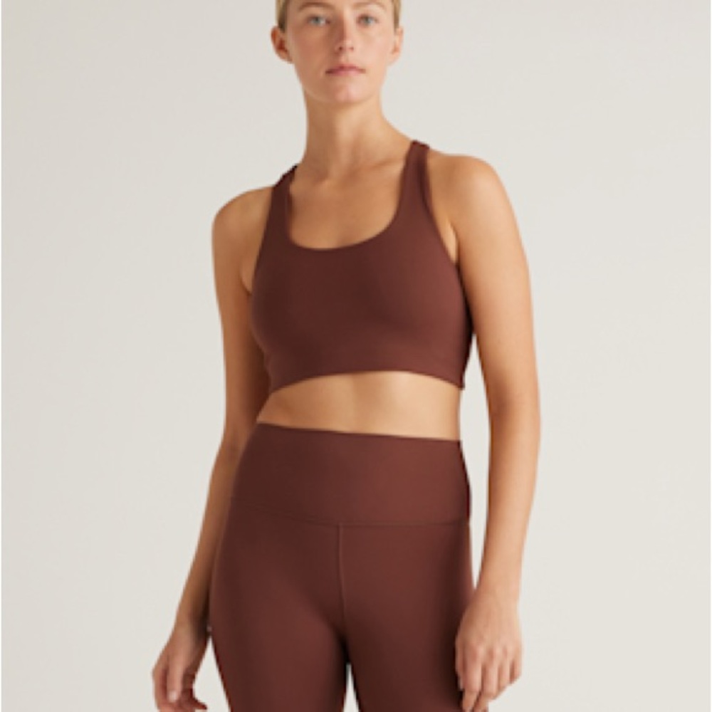 Quince Chocolate Brown Sports Bra
